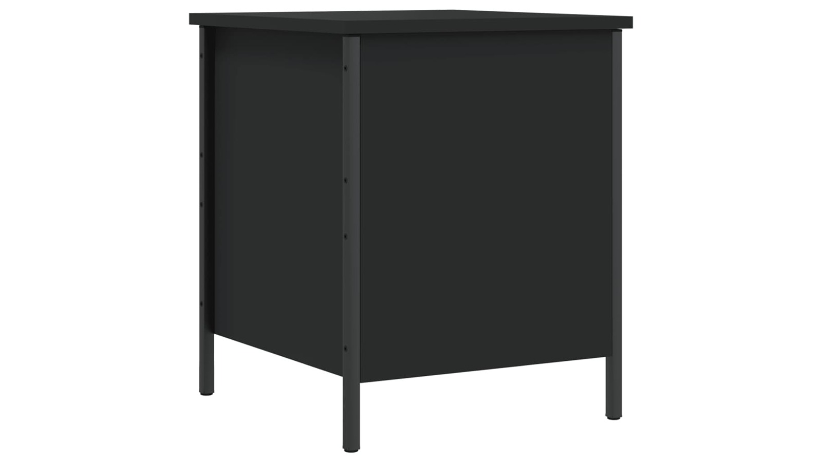 vidaXL Black Engineered Wood 40 x 42.5 x 50cm Storage Bench