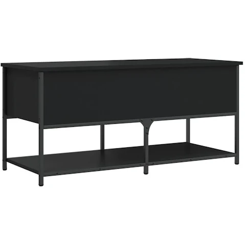 vidaXL Black Engineered Wood 100 x 42.5 x 47cm Storage Bench