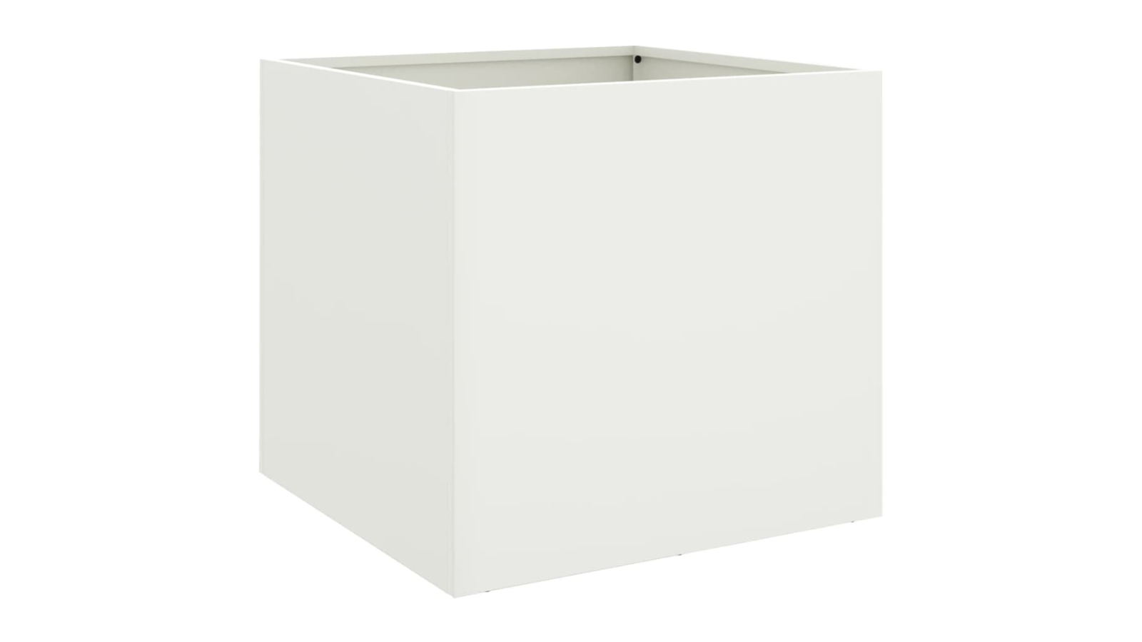 vidaXL White Steel 42 x 40 x 39cm Planter