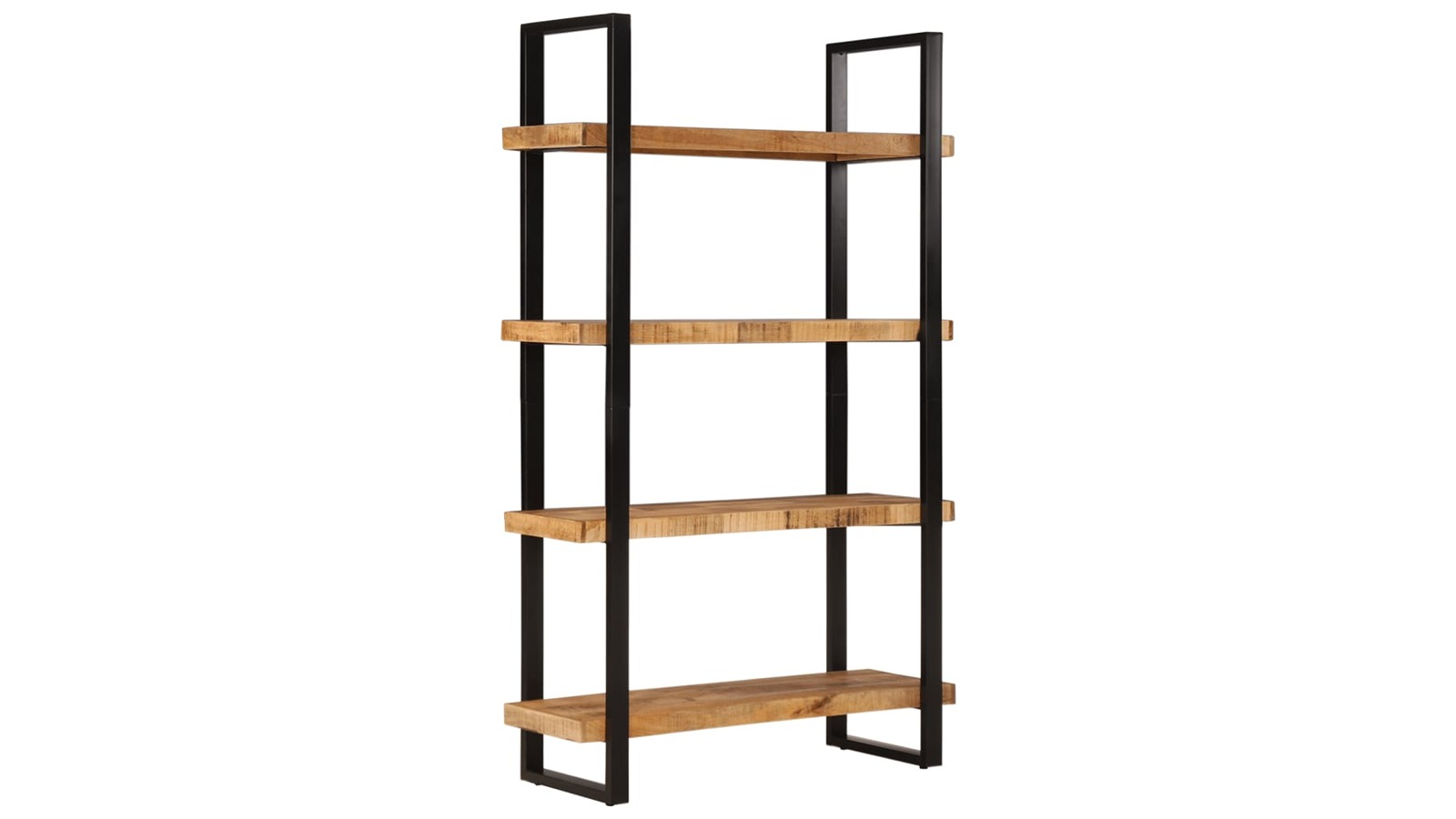 vidaXL 4-Tier Solid Mango Wood and Iron 110 x 40 x 180cm Bookcase