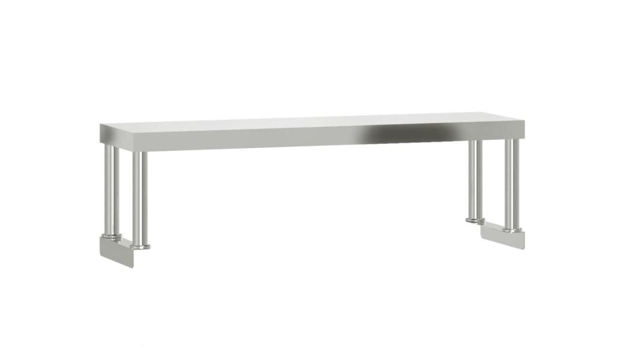 vidaXL Stainless Steel Work Table Overshelf - 110 x 30 x 35cm