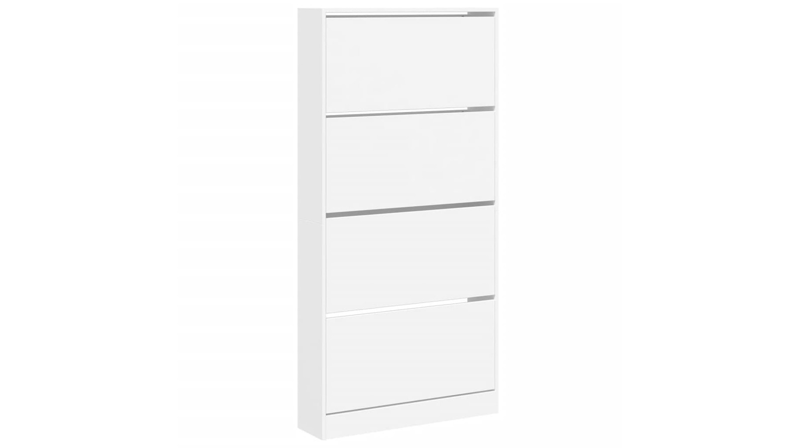 vidaXL White 80 x 21 x 163.5cm Shoe Cabinet with 4 Flip-Drawer