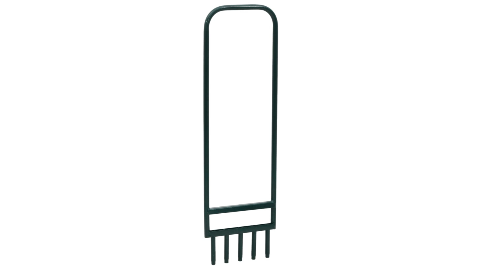 vidaXL Green Powder-Coated Steel Lawn Aerator with 5 Hollow Tine