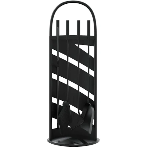 vidaXL 5 Piece Steel Fireplace Tool Set - 23 x 15 x 66cm