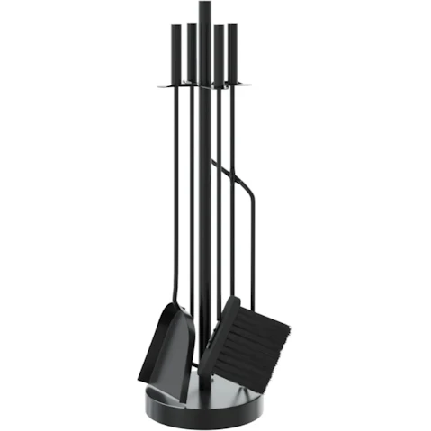 vidaXL 5 Piece Steel 18 x 66cm Fireplace Tool