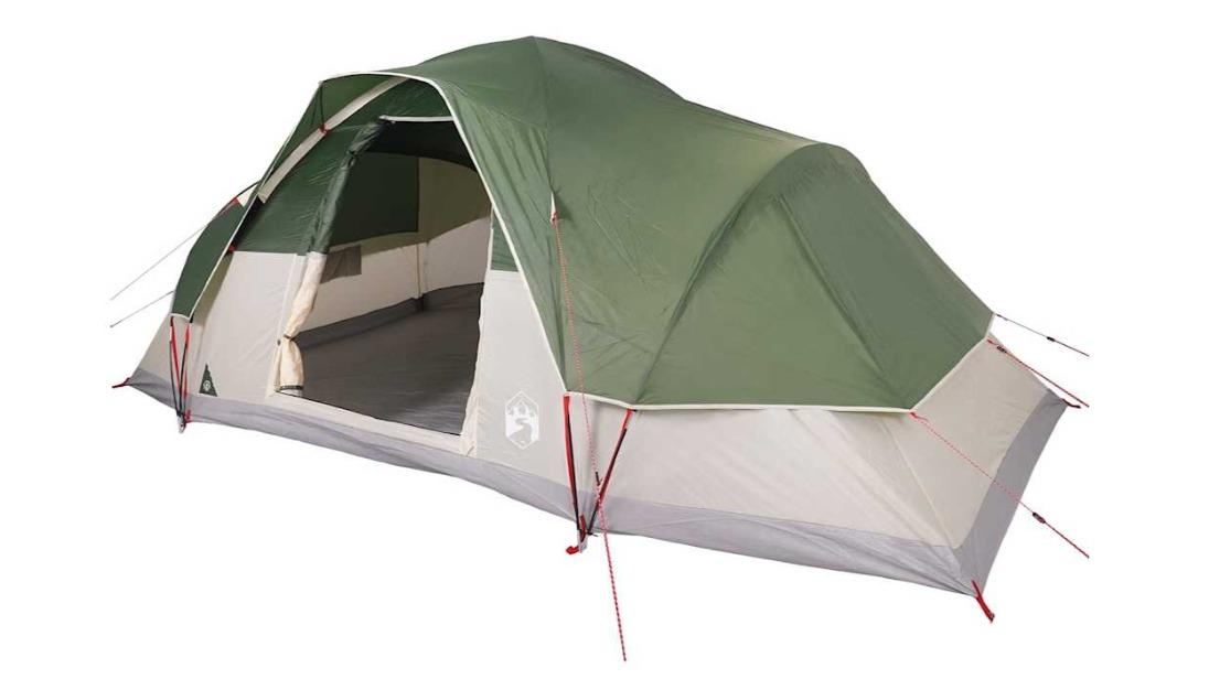 vidaXL 9 Person Green Waterproof Family Dome Tent