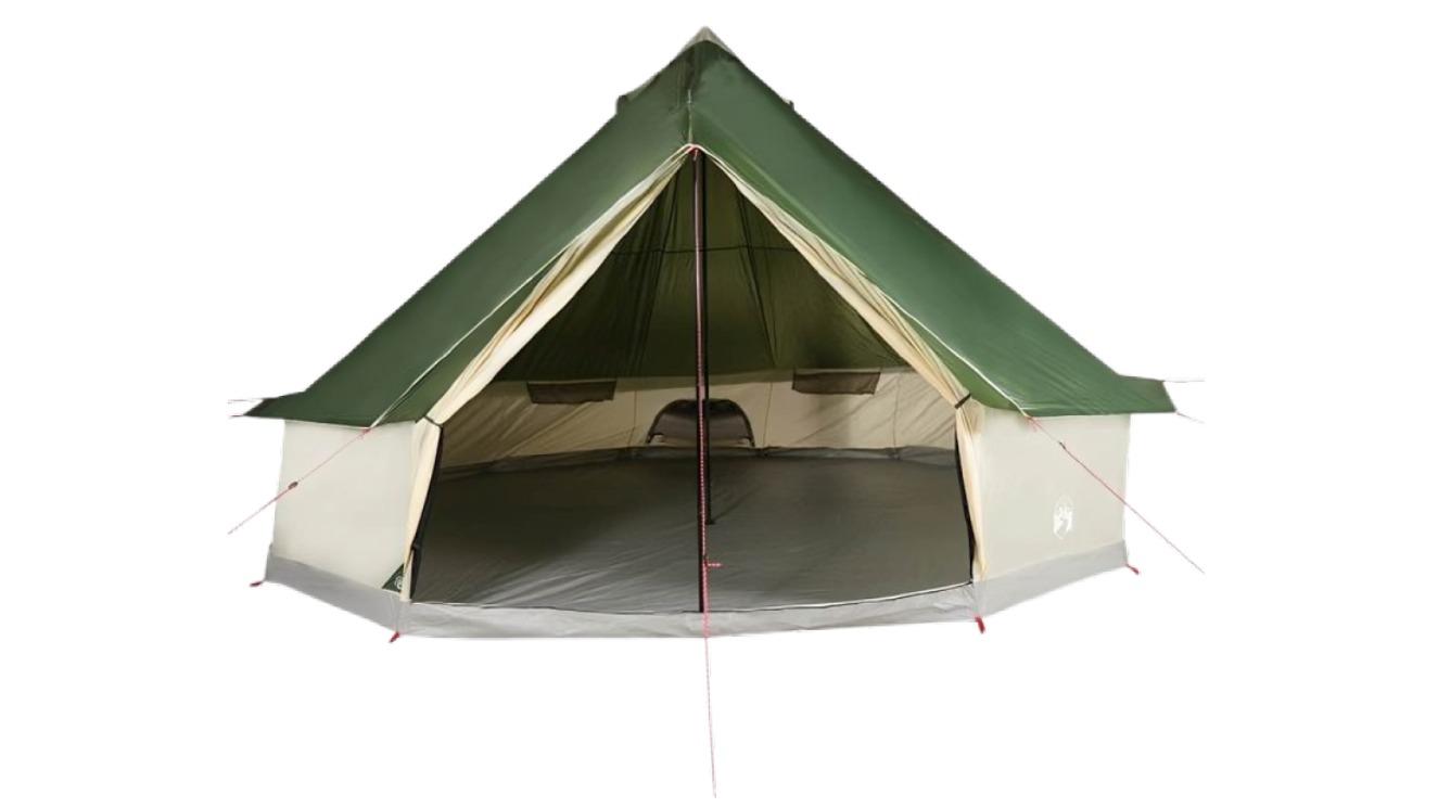 vidaXL 8 Person Green Waterproof Family Tipi Tent