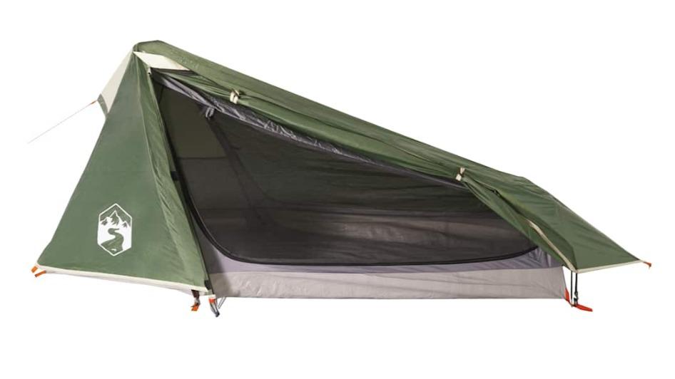 vidaXL 1 Person Green Waterproof Camping Tunnel Tent