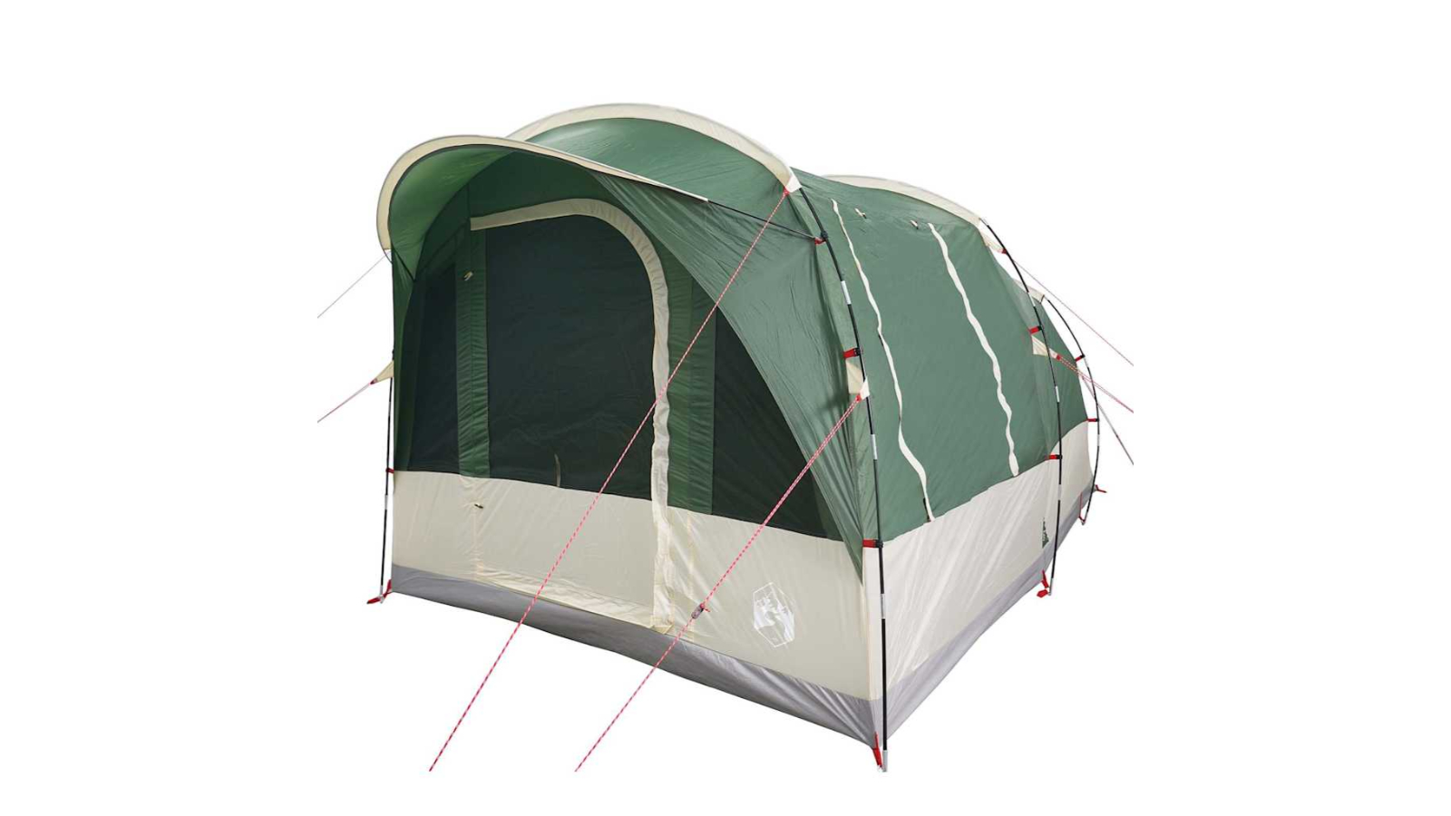 vidaXL 3-Person Green Waterproof Tunnel Camping Tent - 400 x 260 x 210cm