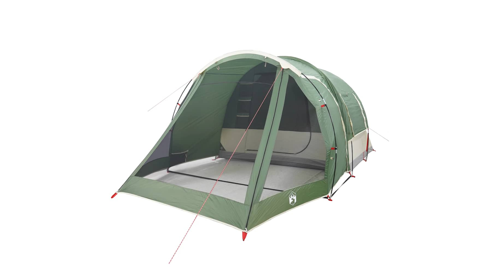 vidaXL 4-Person Green Waterproof Tunnel Camping Tent - 483 x 250 x 185cm