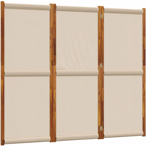 vidaXL 3-Panel Taupe 210 x 180cm Room Divider