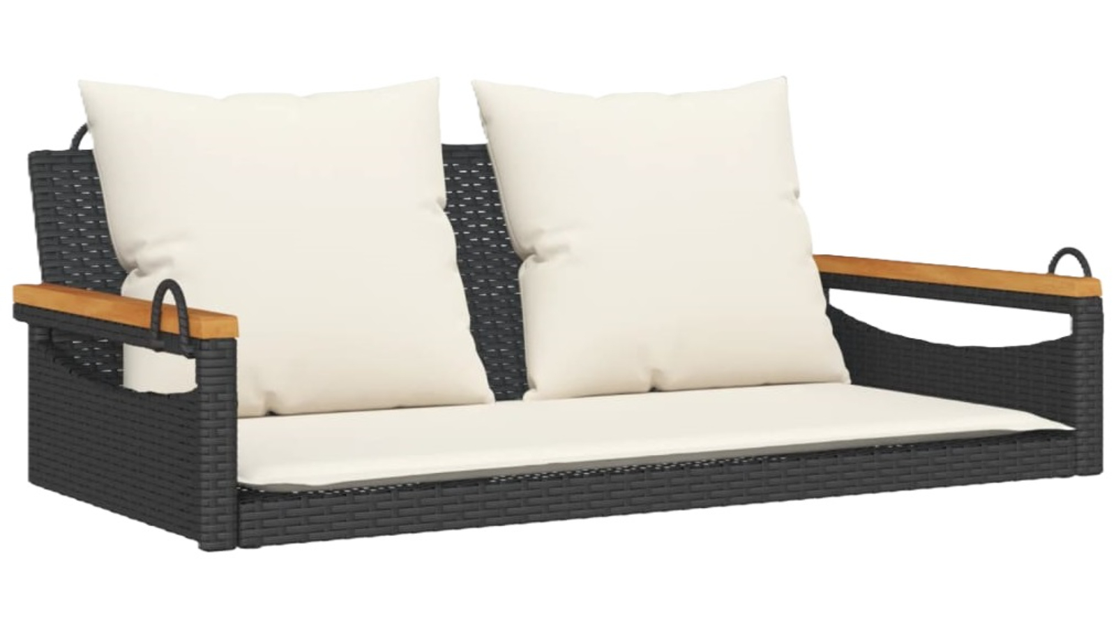 vidaXL Poly Rattan Swing Bench with Cushion - 109 x 62 x 40cm