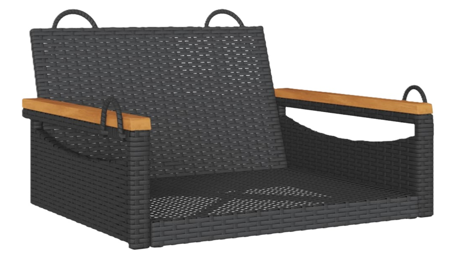 vidaXL Poly Rattan Swing Bench - 63 x 62 x 40cm