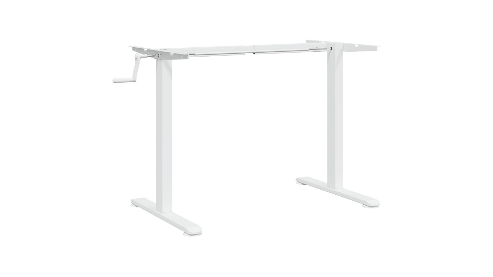 vidaXL Steel 135 x 60 x 114cm Standing Desk Frame - White