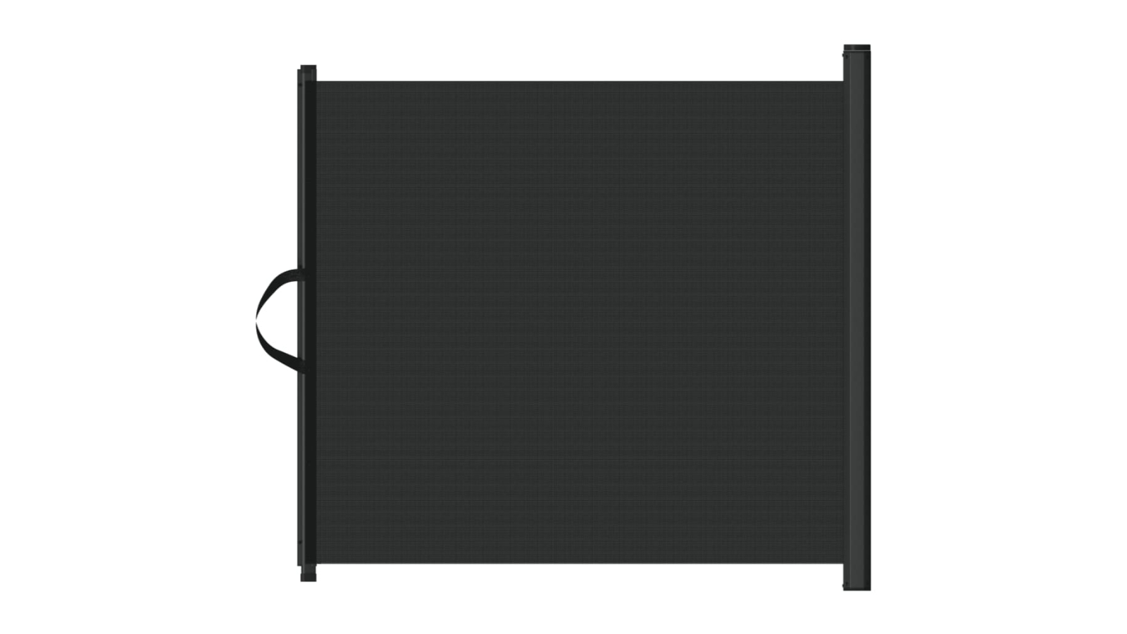 vidaXL Black Retractable Pet Gate - 117.5 x 125cm