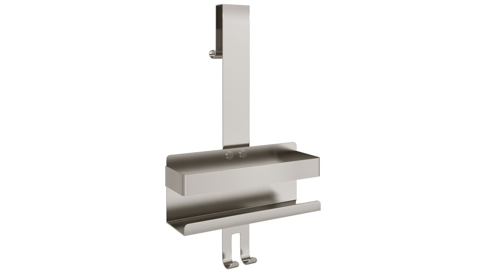 vidaXL Brushed Stainless Steel Hanging Shower Caddy