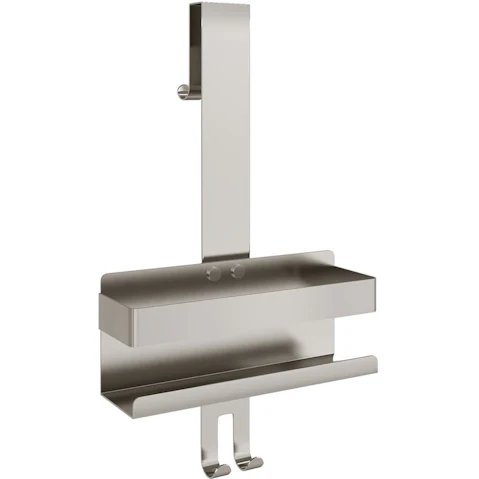 vidaXL Brushed Stainless Steel Hanging Shower Caddy