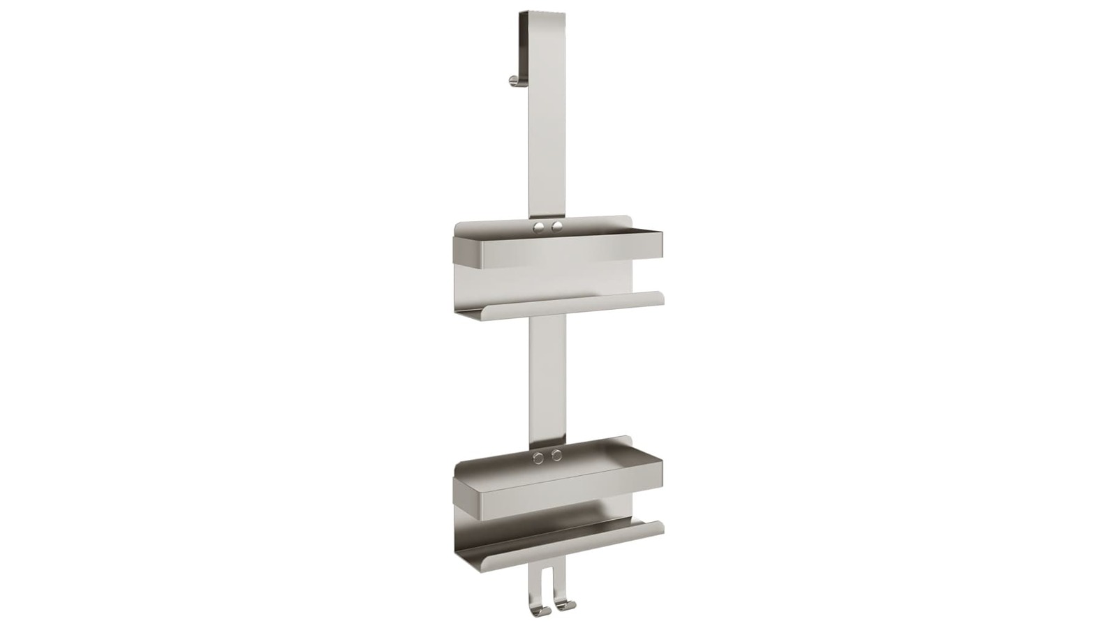 vidaXL Silver Brushed 304 Stainless Steel Hanging Shower Caddy