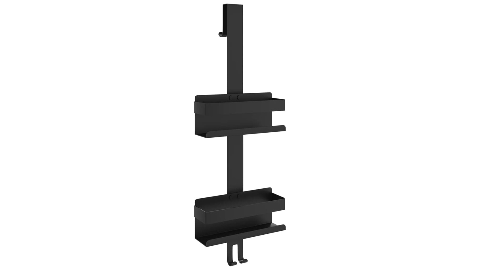 vidaXL Matt Black Brushed 304 Stainless Steel Hanging Shower Caddy