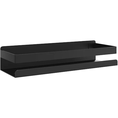 vidaXL Matt Black Brushed 304 Stainless Steel 30 x 10 x 6cm Shower Shelf