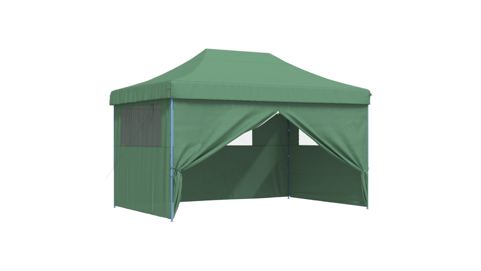 vidaXL Pop-Up Foldable Party Tent with 4 Sidewall - Green
