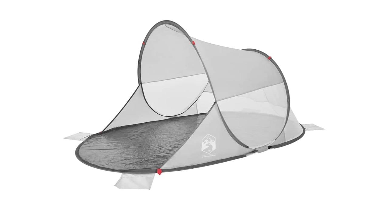 vidaXL Pop-up Waterproof Beach Tent - Grey