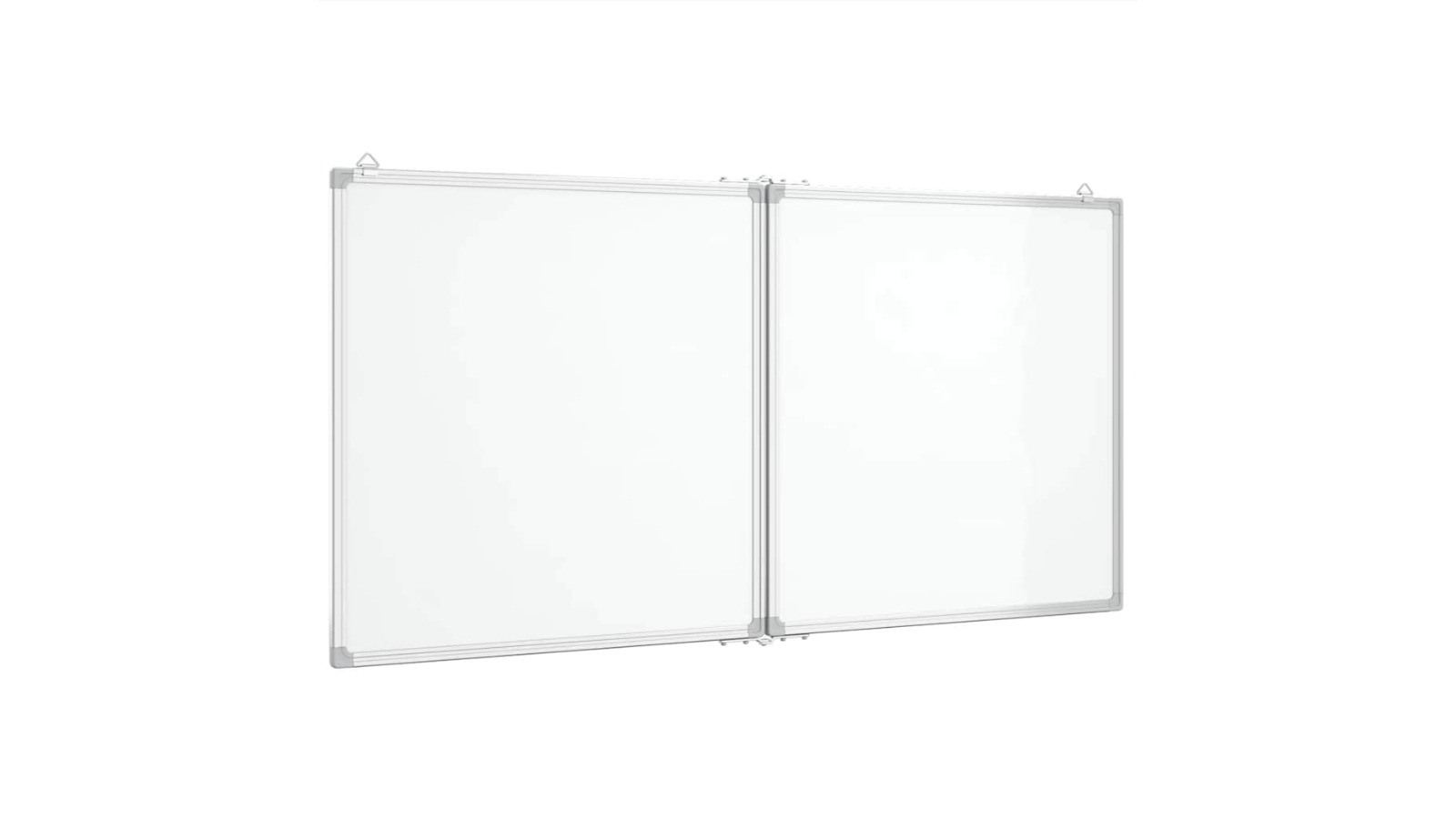 vidaXL Aluminium Magnetic Foldable Whiteboard with 2-Hook - 120 x 60 x 1.7cm