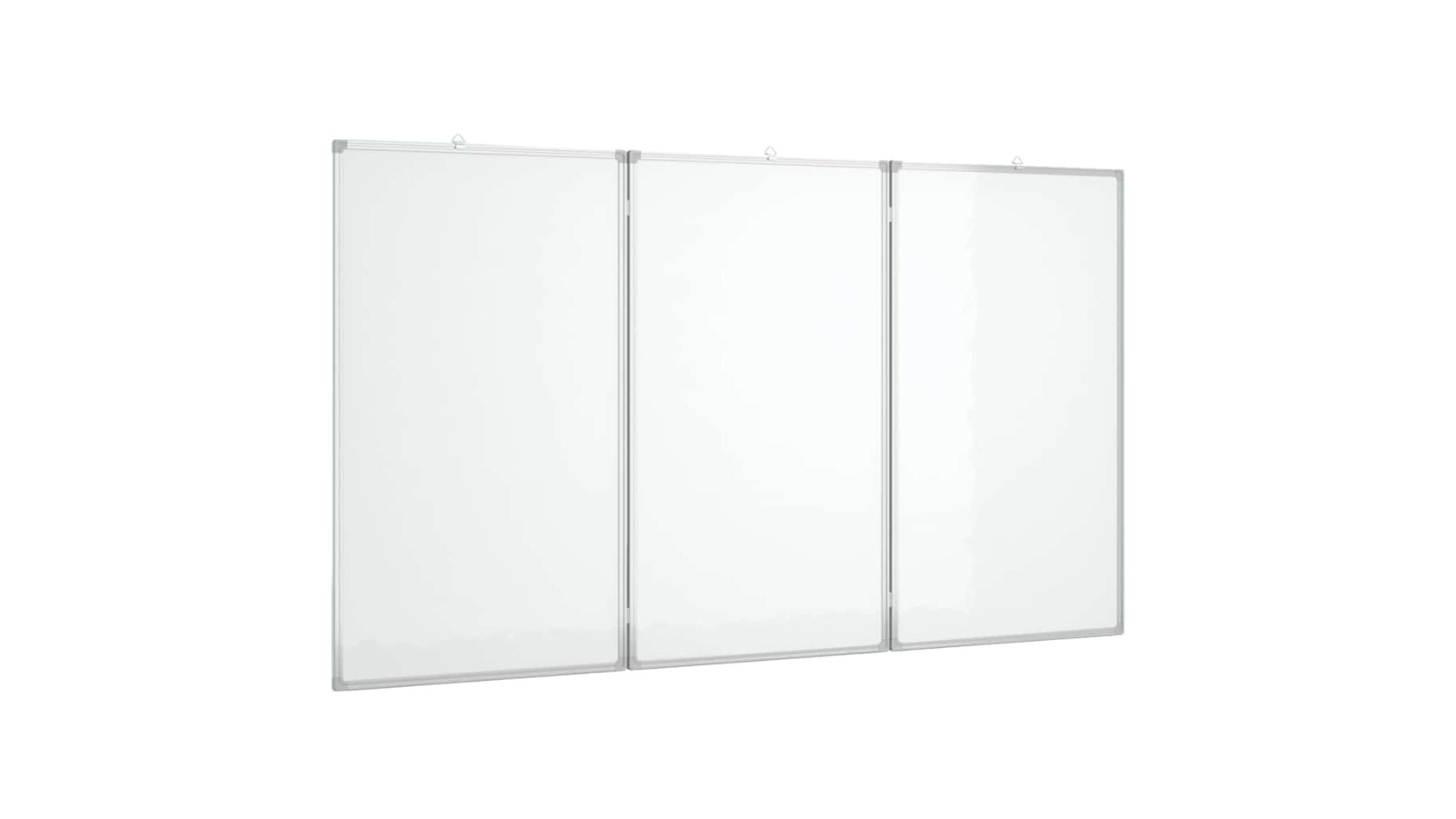vidaXL Aluminium Magnetic Foldable Whiteboard with 3-Hook - 150 x 100 x 1.7cm
