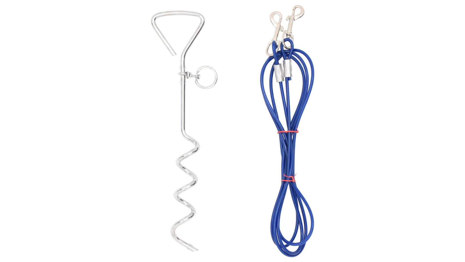 vidaXL Dog Tie-Out Cable with 3metre Ground Stake