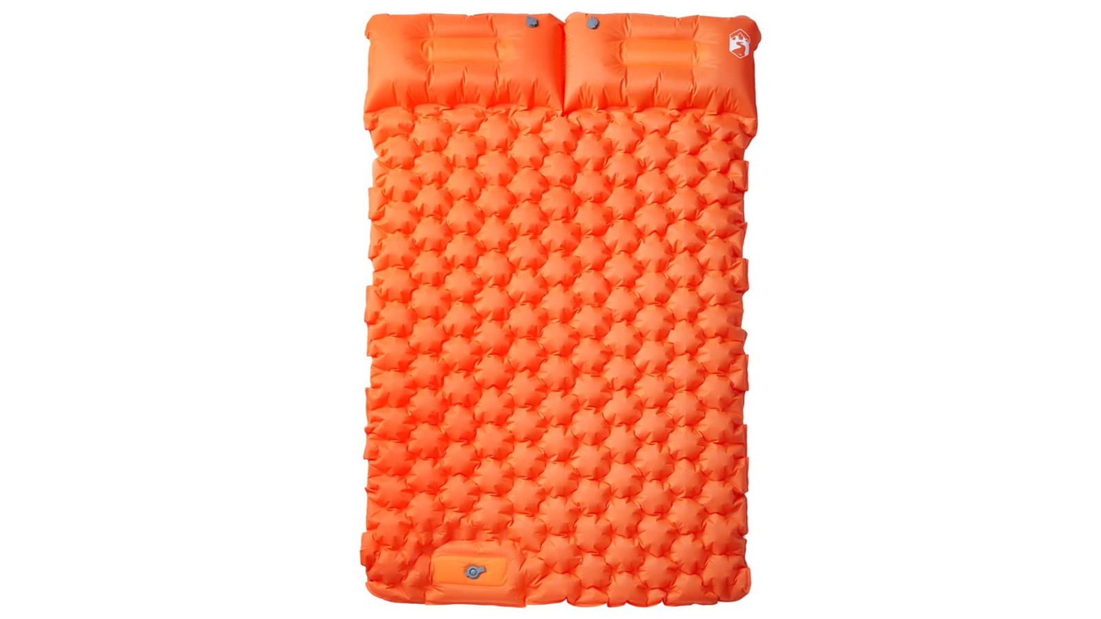 vidaXL 2-Person Self Inflating Camping Mattress with Pillow - Orange