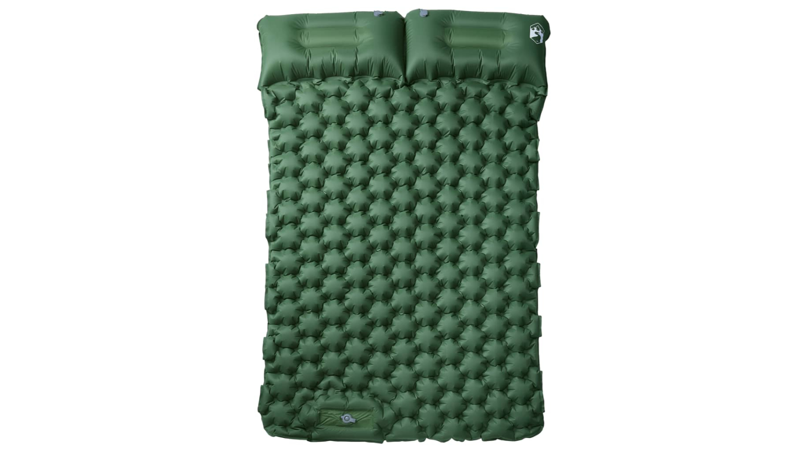 vidaXL 2-Person Self Inflating Camping Mattress with Pillow - Green