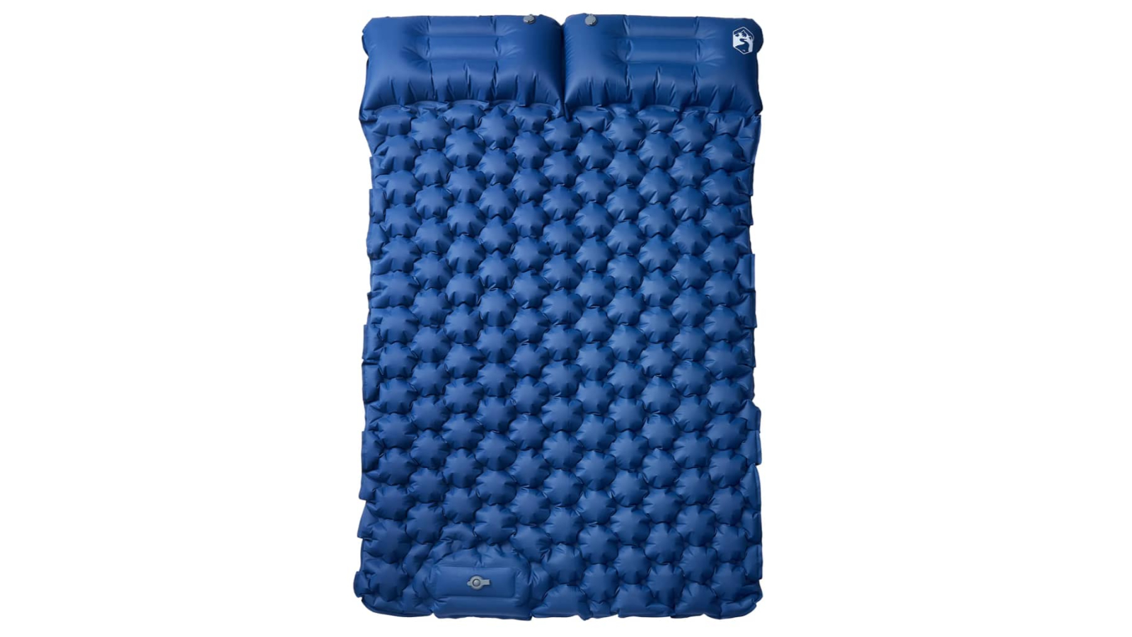 vidaXL 2-Person Self Inflating Camping Mattress with Pillow - Navy Blue