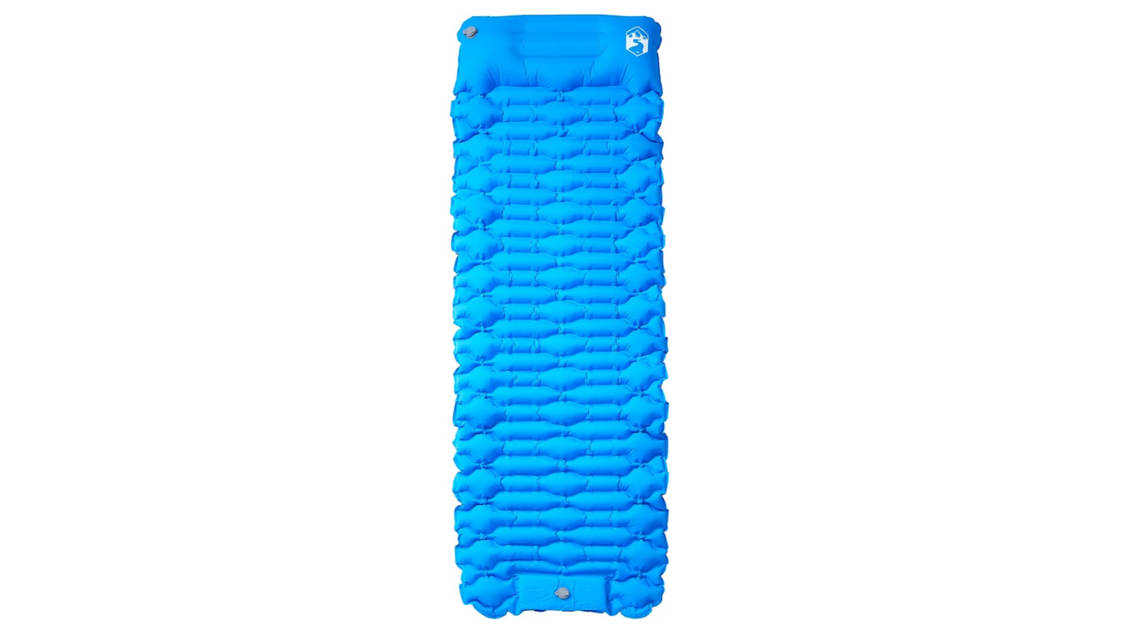 vidaXL 1-Person Blue Self Inflating Camping Mattress with Pillow