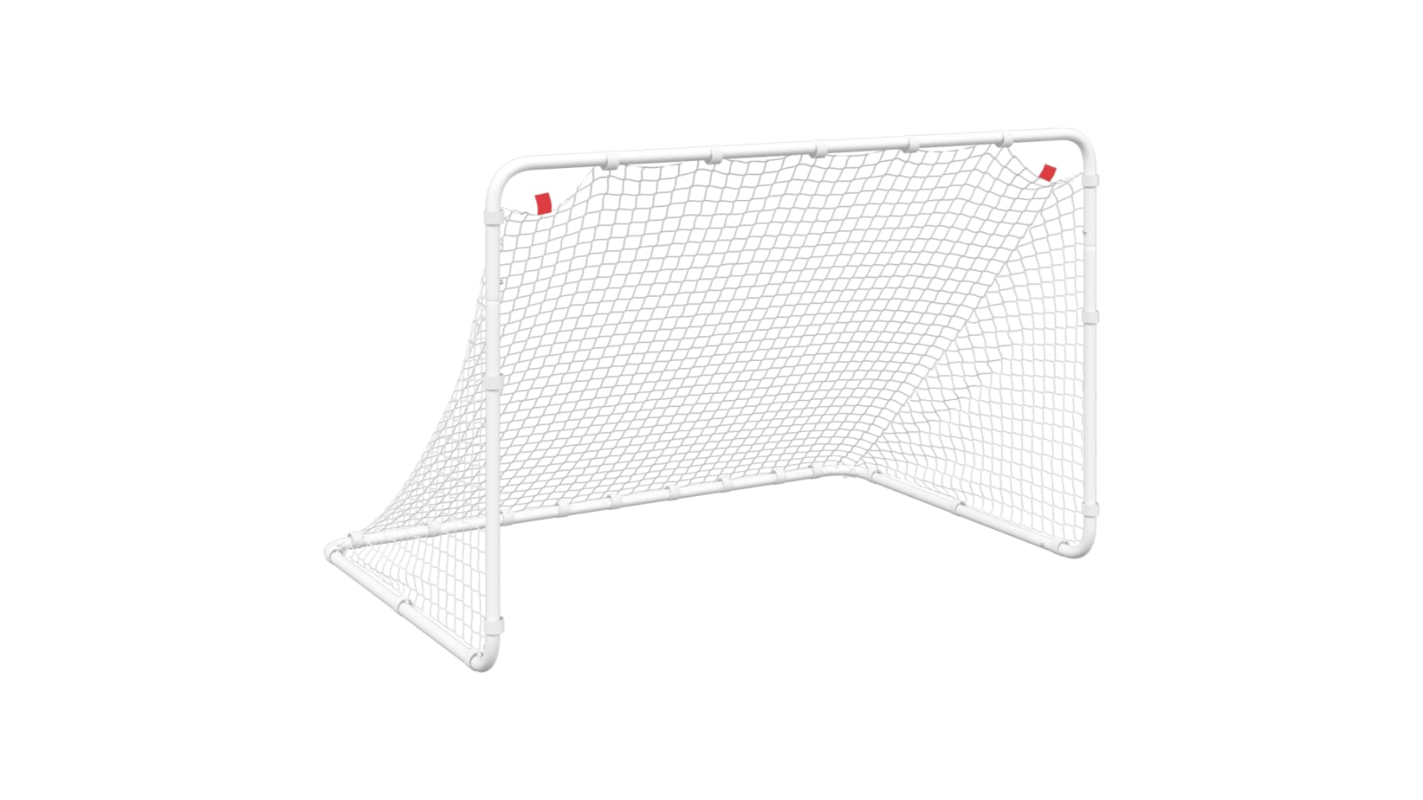 vidaXL 122 x 81 x 81cm Steel Soccer Goal - White