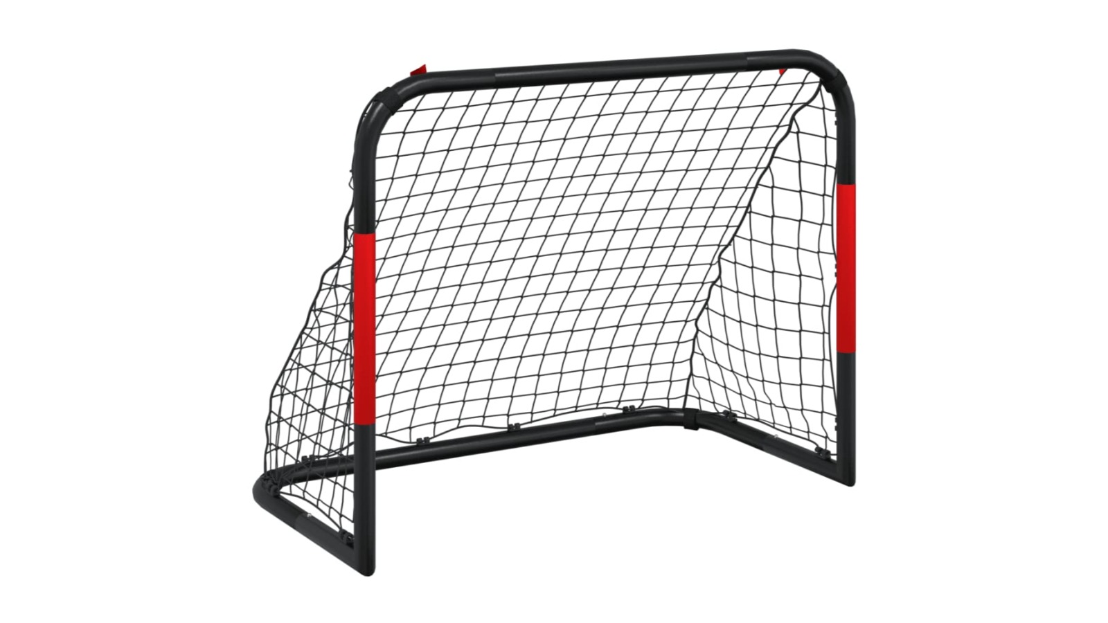 vidaXL Red/Black Steel Soccer Goal with Net - 90 x 48 x 71cm