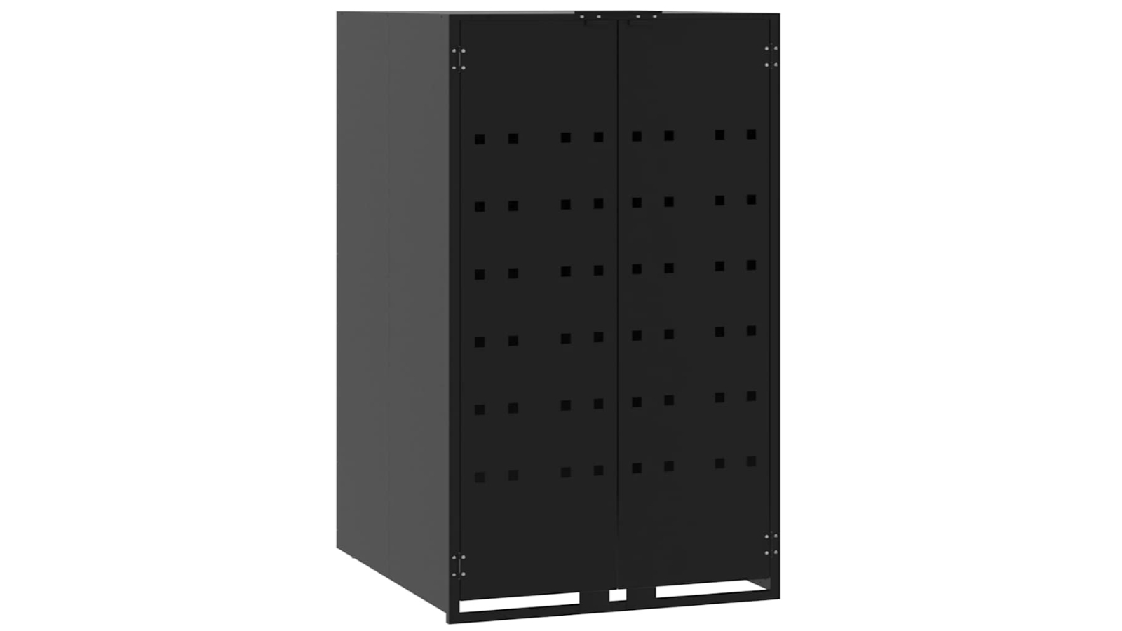 vidaXL Black Steel Wheelie Storage for 5 Bins - 345 x 79 x 117cm ...