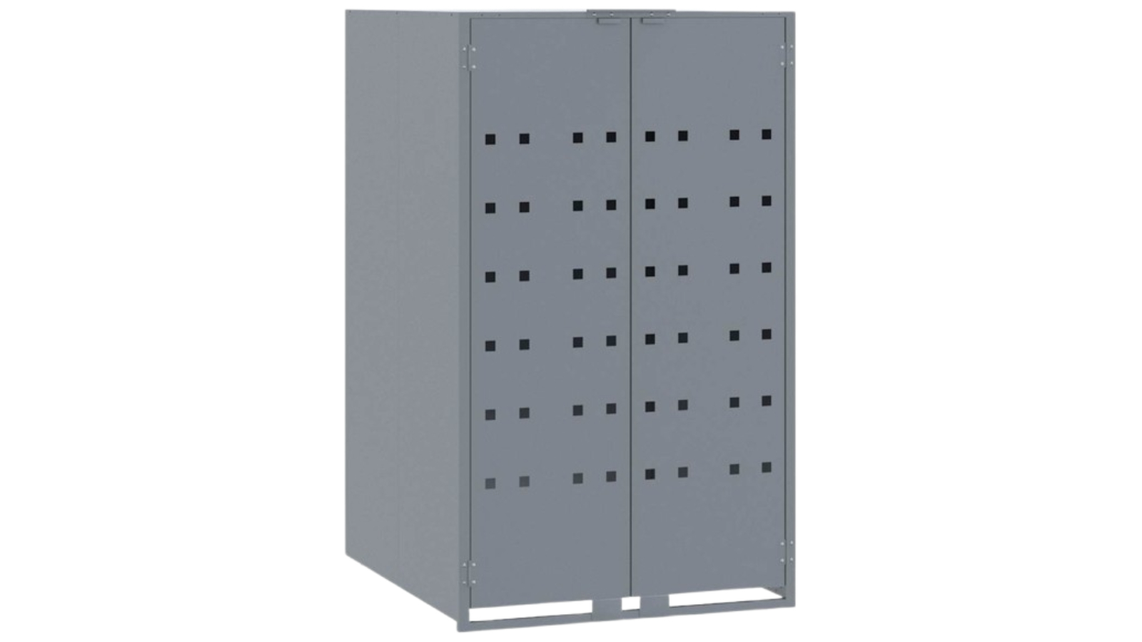 vidaXL Grey Steel Wheelie Storage for 5 Bins - 345 x 79 x 117cm