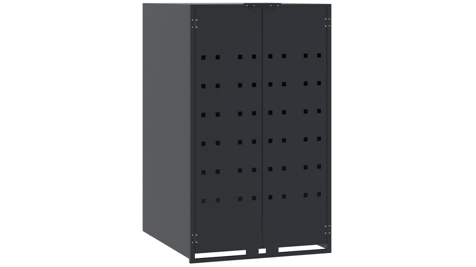 vidaXL Anthracite Steel Wheelie Storage for Single Bin - 69 x 79 x 117cm