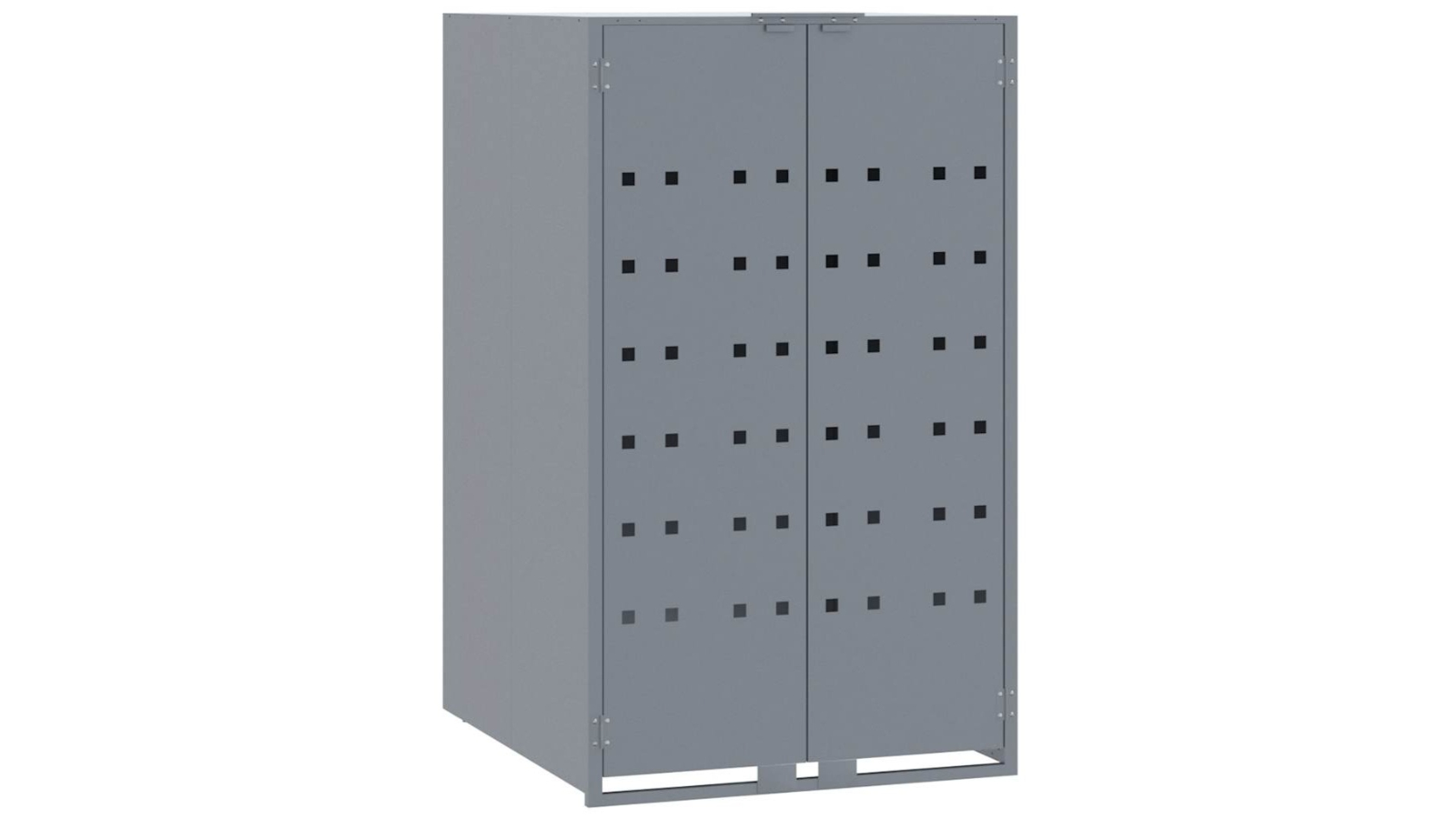 vidaXL Grey Steel Wheelie Storage for Single Bin - 69 x 79 x 117cm