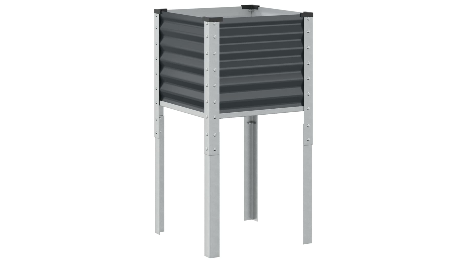 vidaXL Steel Anthracite Garden Planter - 45 x 45 x 88cm