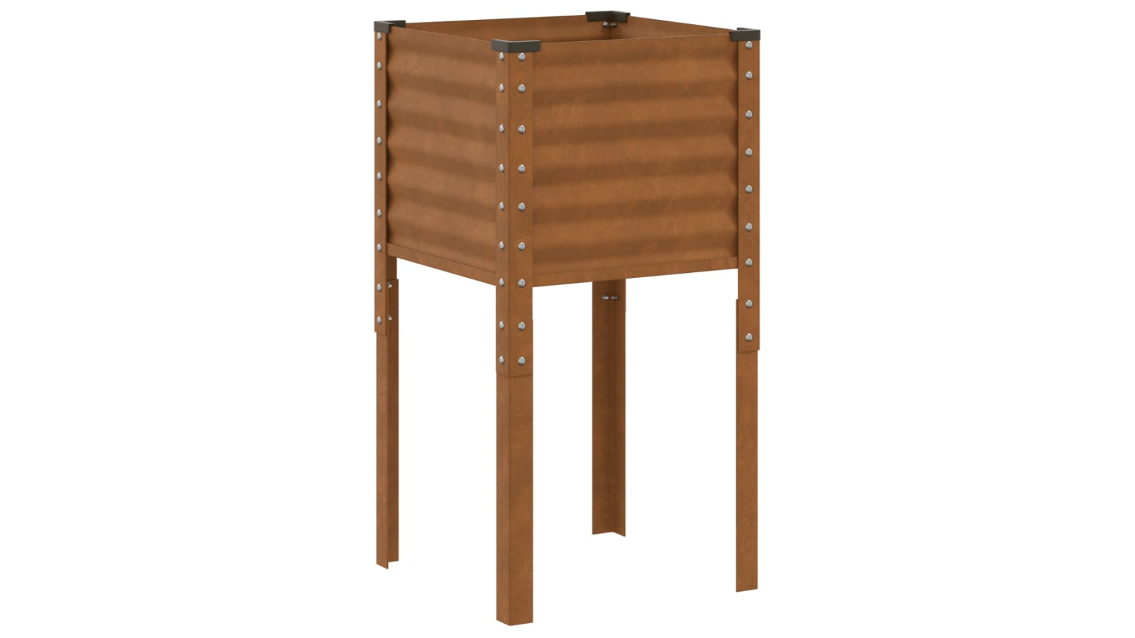 vidaXL Steel Weathering Garden Planter - 45 x 45 x 88cm