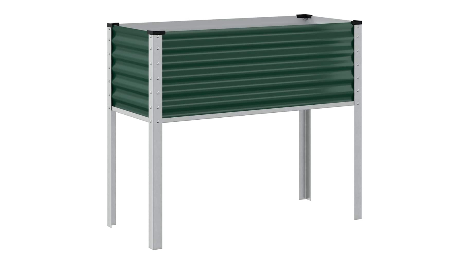 vidaXL 100 x 45 x 90cm Steel Garden Planter - Green