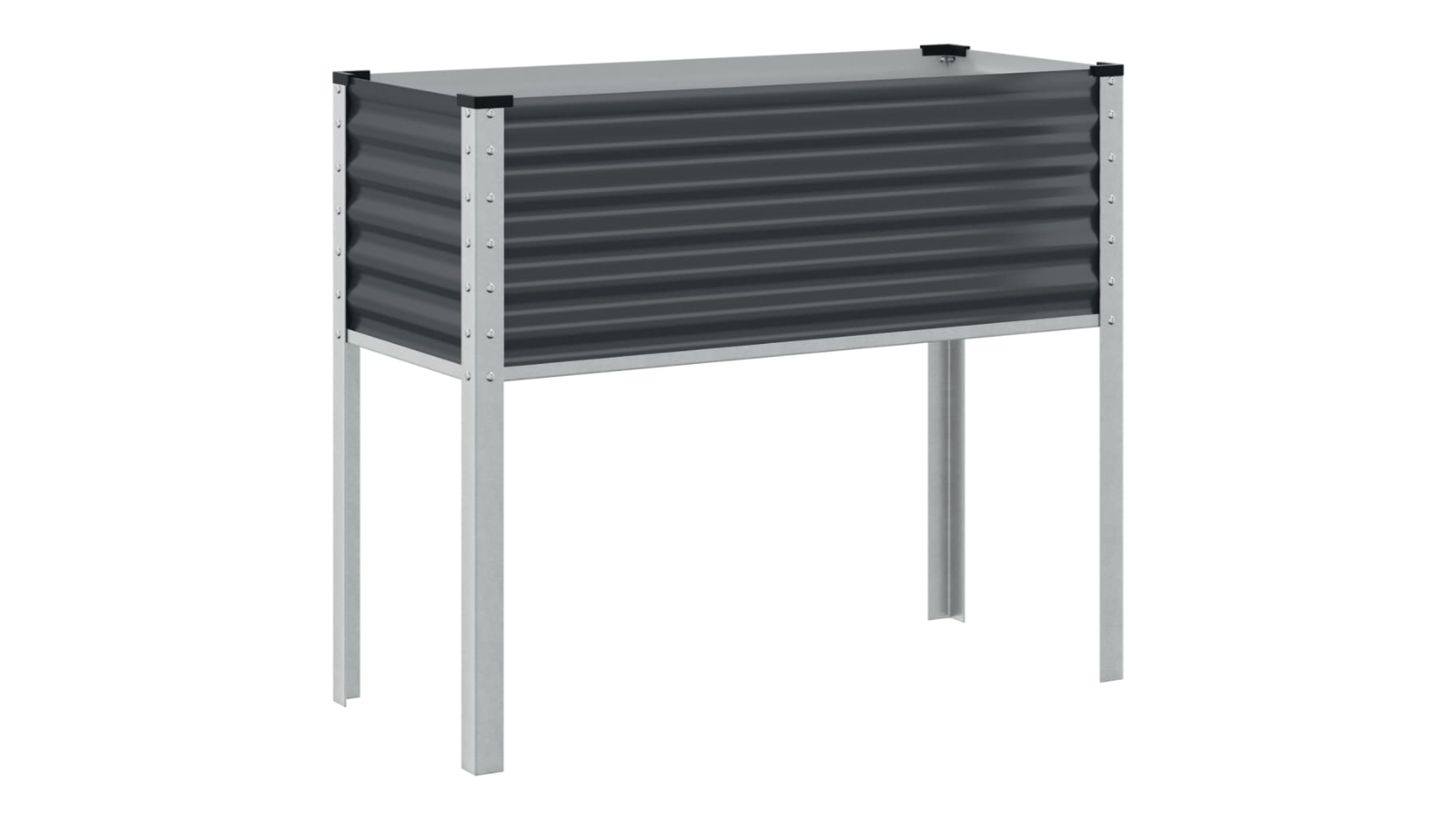 vidaXL 100 x 45 x 90cm Steel Garden Planter - Anthracite