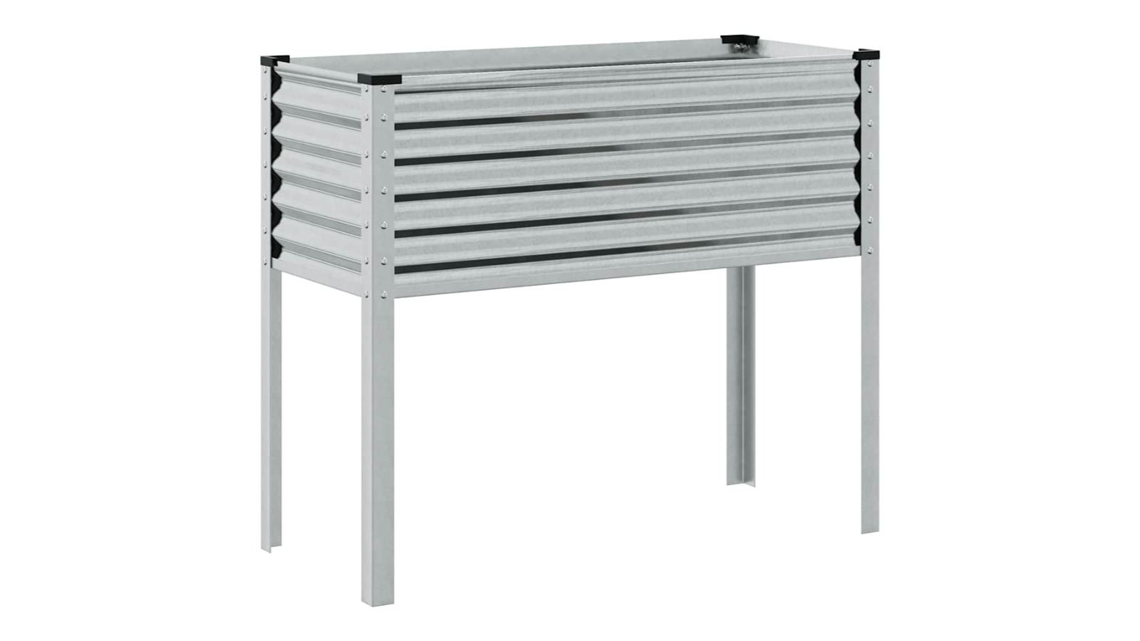 vidaXL Galvanised Steel Garden Planter - 100 x 45 x 90cm