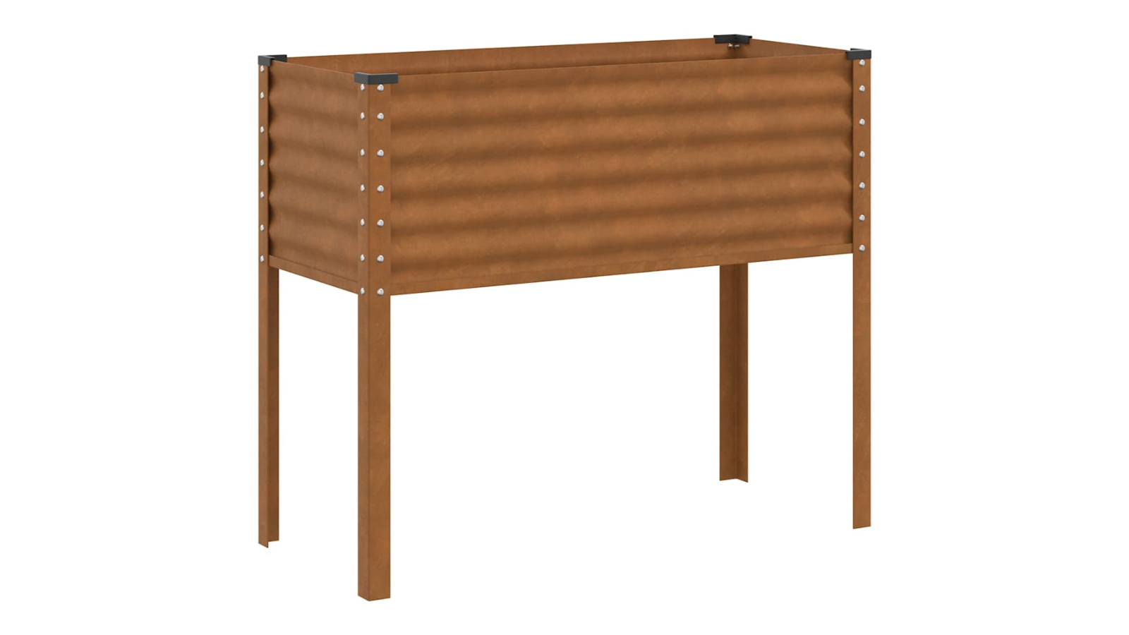 vidaXL 100 x 45 x 90cm Weathering Steel Garden Planter