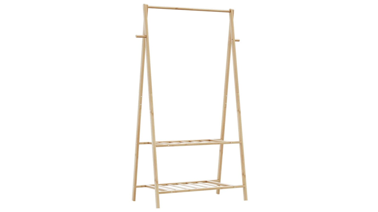 vidaXL Bamboo 96 x 45.5 x 150.5cm Clothes Rack with Shelf
