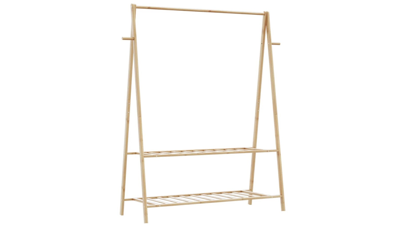 vidaXL Bamboo 132 x 45.5 x 150.5cm Clothes Rack with Shelf