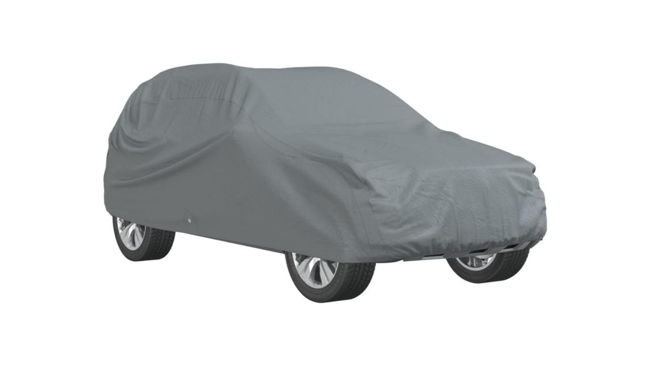 vidaXL Grey Non-Woven Fabric Full Car Cover for SUV - Medium