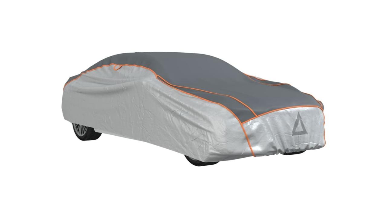 vidaXL Grey/Silver Full Car Cover for Sedan Hail Protection - XX-Large