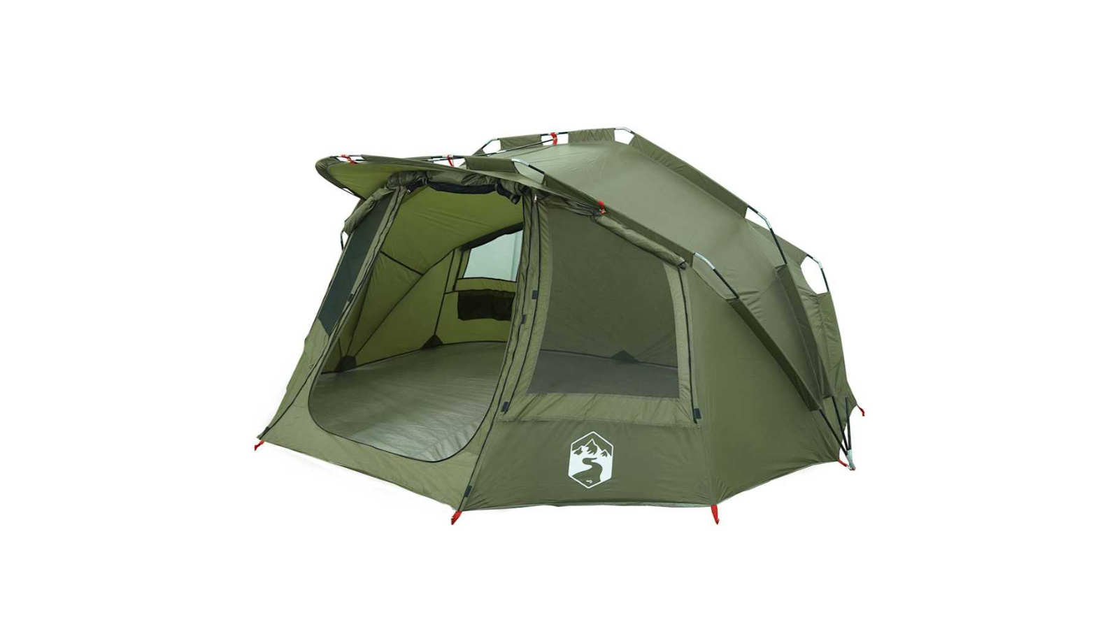 vidaXL 5-Person Waterproof Fishing Tent - Olive Green